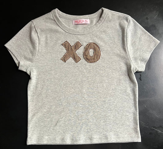 XO Baby Tee Grey/Brown