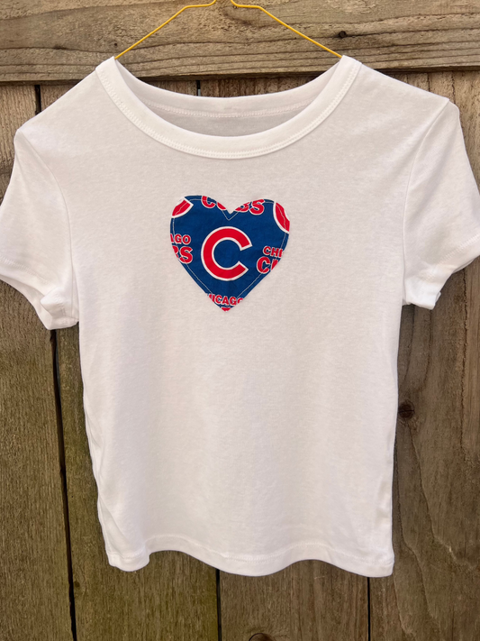 Cubs Heart Baby Tee